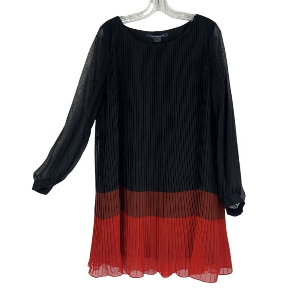 French Connection Pleated Color Block Swing Dress… - image 5